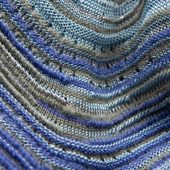 M Missoni Wavy Sweater Knit Dégradé Pattern Italian Metallic Blue Purple 4 - Picture 8 of 8